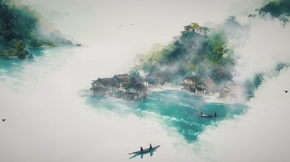 云深水乡-桌面主题