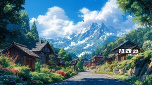 护眼山间小镇