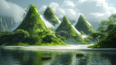 烟雨山水
