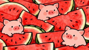 可爱西瓜猪
