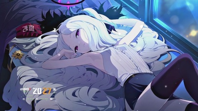 4K清新白发美少女