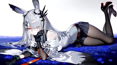 趴着的黑丝jk少女-霜星