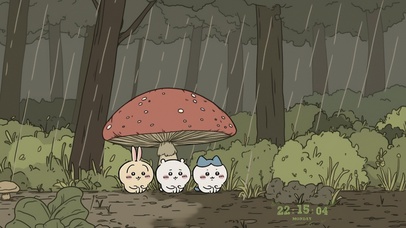 雨中の森林Chiikawa