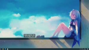 窗台少女