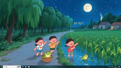 童年de夏夜稻田