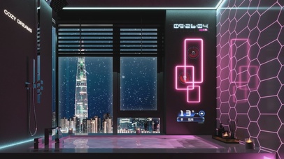 科幻城市房间浴室