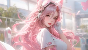 清纯粉发阿狸	