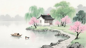 烟雨蒙蒙入江南