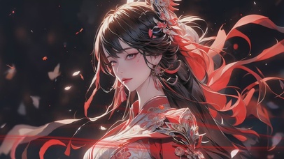 4k唯美古风插画美女