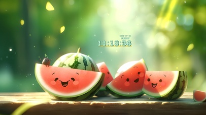 4k超萌笑脸西瓜