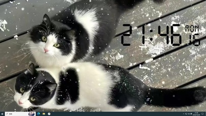 和猫咪的雪天  主题