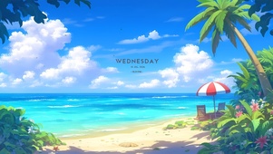 悠闲度假海滩