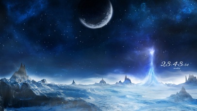 极寒之地的星空流星雨