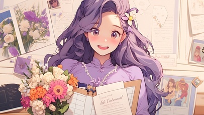 怀旧报纸时尚女孩