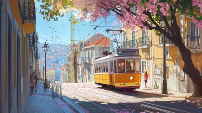 里斯本的午后街道