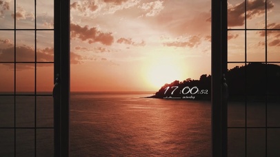 4K唯美治愈夕阳海景