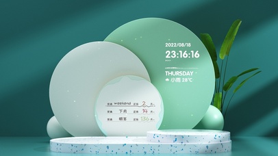 4k 治愈清新音频几何桌布