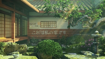 4k 治愈唯美阳光绿叶庭院