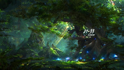 唯美幽静大树林