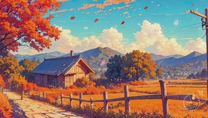 秋天的乡间小道