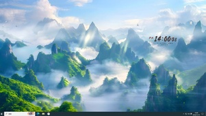 浓雾群山环绕
