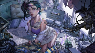 赛博朋克炫酷女孩