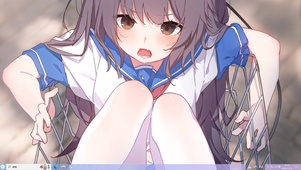 自行车上的少女