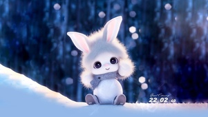雪地里的兔子