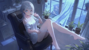 白毛少女-夜晚