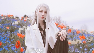 超酷白发美少女