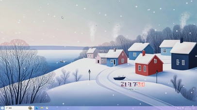 简约AI雪景壁纸-桌面主题