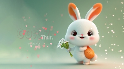 4K高清-友爱的呆萌兔