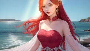 红发美女
