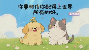 温馨治愈系文字桌面