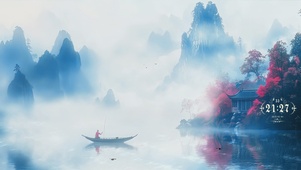 唯美国潮山水
