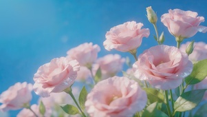 浪漫护眼洋桔梗花丛