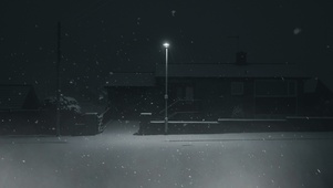 风雪孤灯