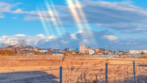 唯美黄昏乡村风景
