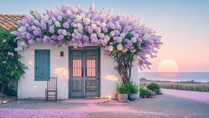 海边繁花小屋