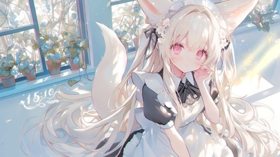 窗边女仆狐耳少女