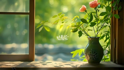 护眼小温馨玫瑰花