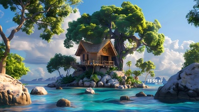 清凉海边木屋