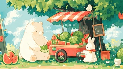 4K可爱治愈森林小卖部