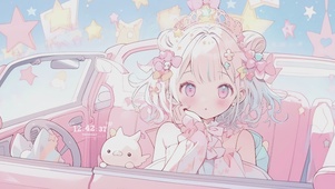 粉色少女