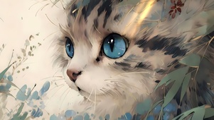 可爱的大猫