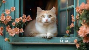窗边小猫