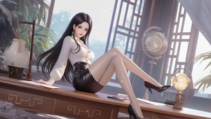 绛唇微启，如露凝红点