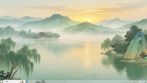 湖畔垂柳