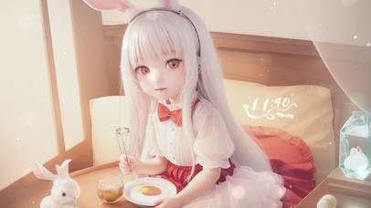 可爱兔耳女孩