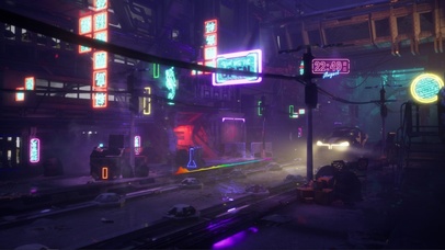 赛博朋克废弃街道